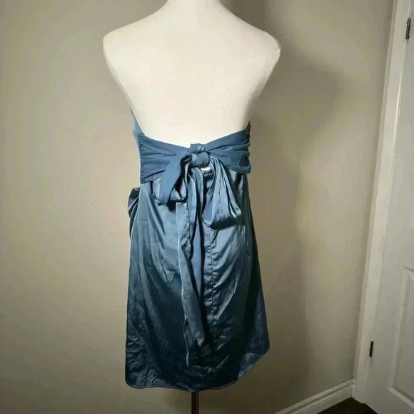 NWT CIDER CINDERELLA blue satin  glam dress L - Picture 4 of 5